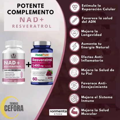 NAD + RESVERATROL COMBO 2X1